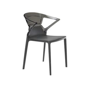 Ego-K Füme Transparan - Antrasit Kollu Mutfak Sandalyesi PPT1037