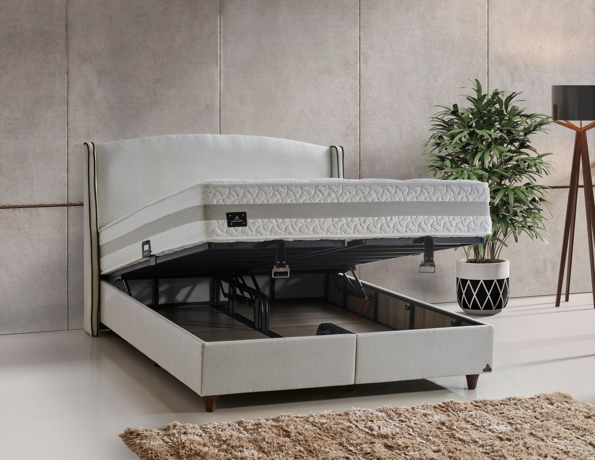 Monza 150x200 Çift Kişilik Baza, Başlık Seti CP1426