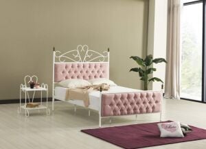 Pedesa Metal Karyola 140x200 ARM062 Pembe