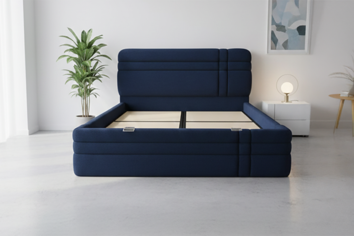 Royal Lacivert 180 x 200 Çift Kişilik Baza, Başlık Seti PV1320