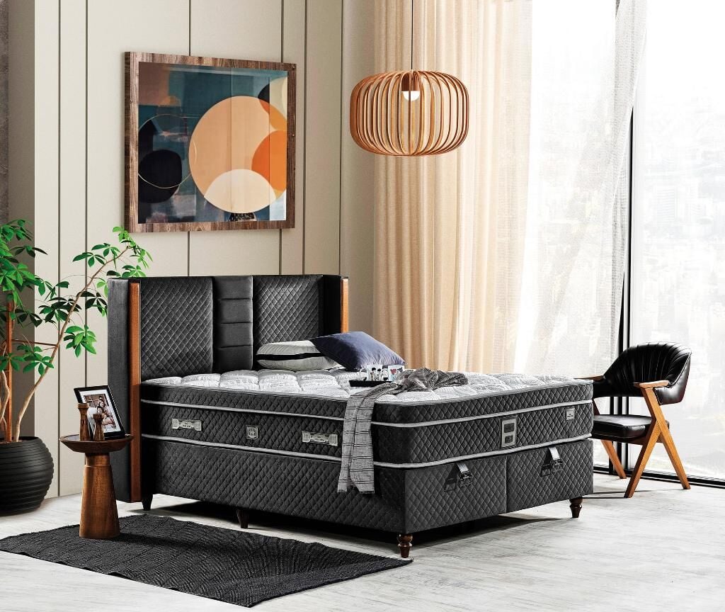 Bera 150X200 Çift Kişilik Yatak, Baza, Başlık Seti EY2004