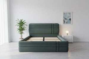 Royal Yeşil 150 x 200 Çift Kişilik Baza, Başlık Seti PV1321