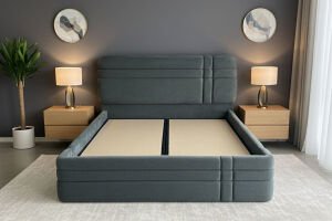 Royal Yeşil 150 x 200 Çift Kişilik Baza, Başlık Seti PV1321