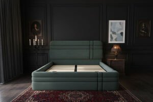 Royal Yeşil 150 x 200 Çift Kişilik Baza, Başlık Seti PV1321