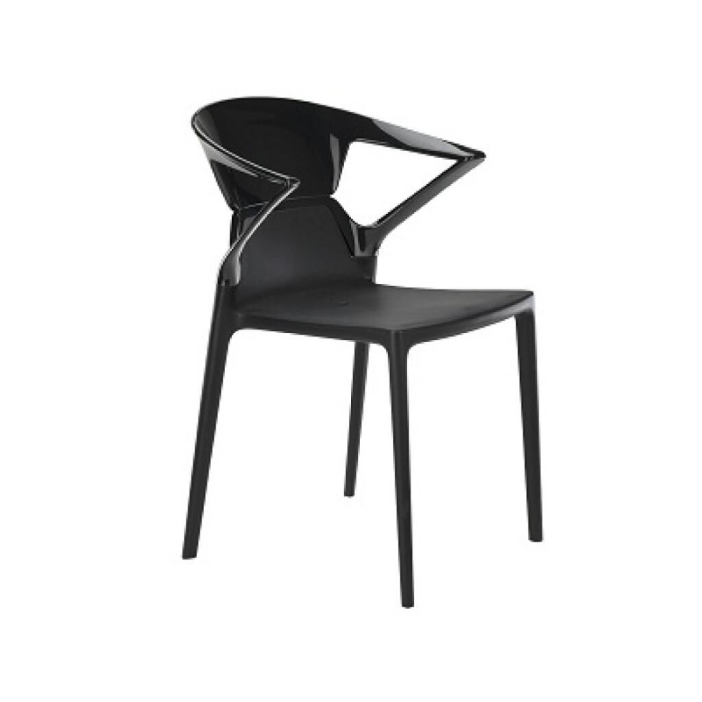 Ego-K Solid Siyah - Siyah Kollu Mutfak Sandalyesi PPT1044