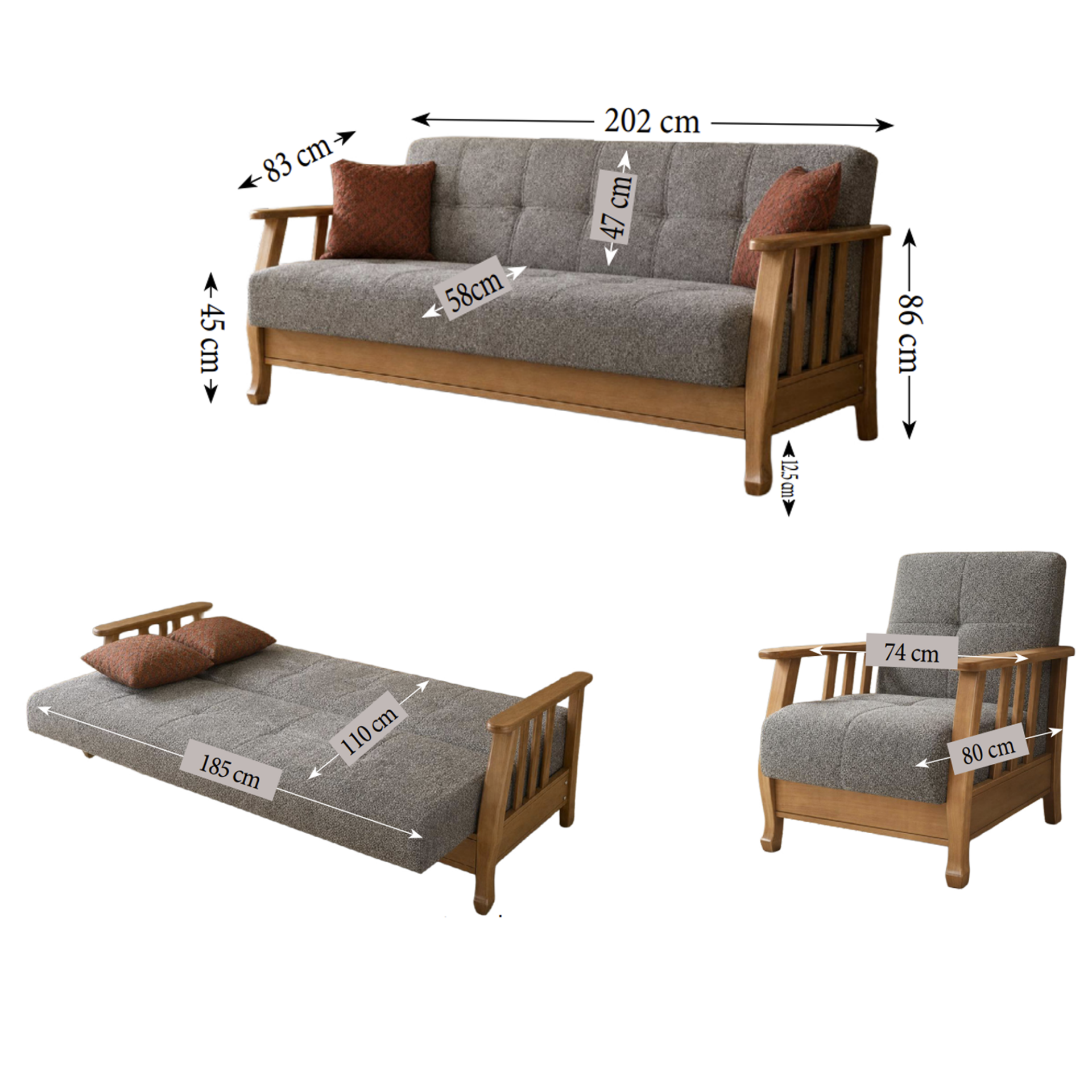 MD Karya Scandinavian Sofa Set MDN105