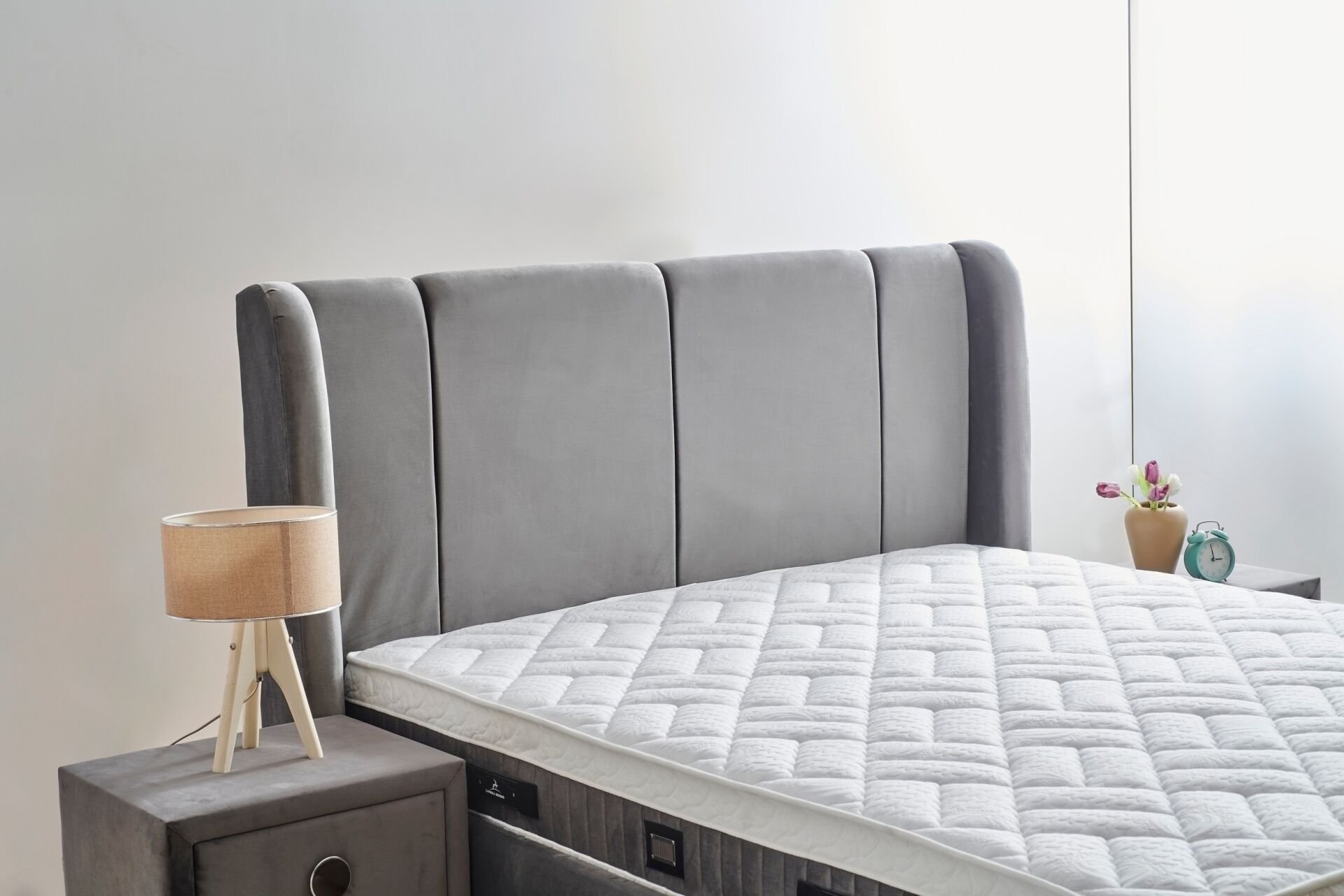 London 90x190 Single Divan Base, Headboard Set CP1431