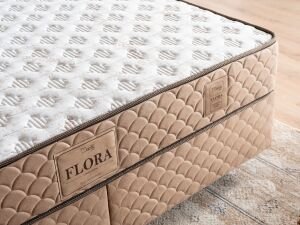 Flora 200x200 Çift Kişilik Yatak, Baza, Başlık Seti MBL1015