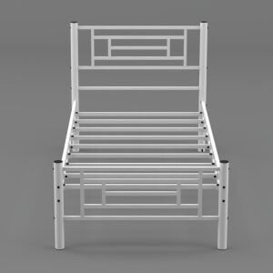 Agora Tek Kişilik Metal Karyola 120x200 Beyaz