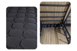 Madalyon 180x200 Çift Kişilik Yatak, Baza, Başlık Seti PV1413