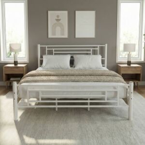 Agora Çift Kişilik Metal Karyola 150x200 Beyaz