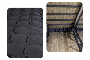 Madalyon 200x200 Çift Kişilik Yatak, Baza, Başlık Seti PV1413