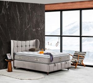 Blue 90X200 Tek Kişilik Yatak, Baza, Başlık Seti EY2006