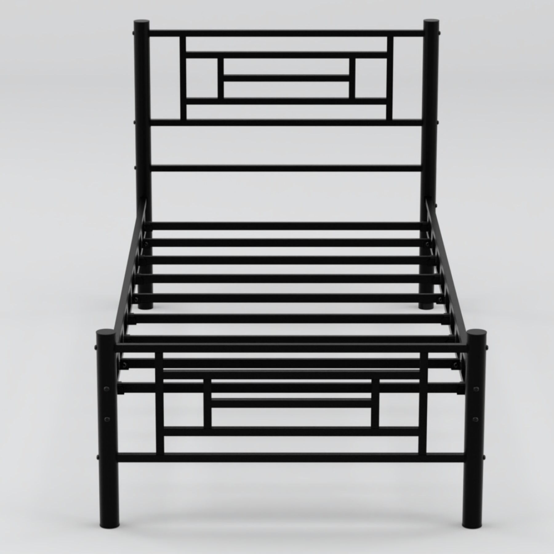 Agora Single Metal Bedstead 90x200 Black