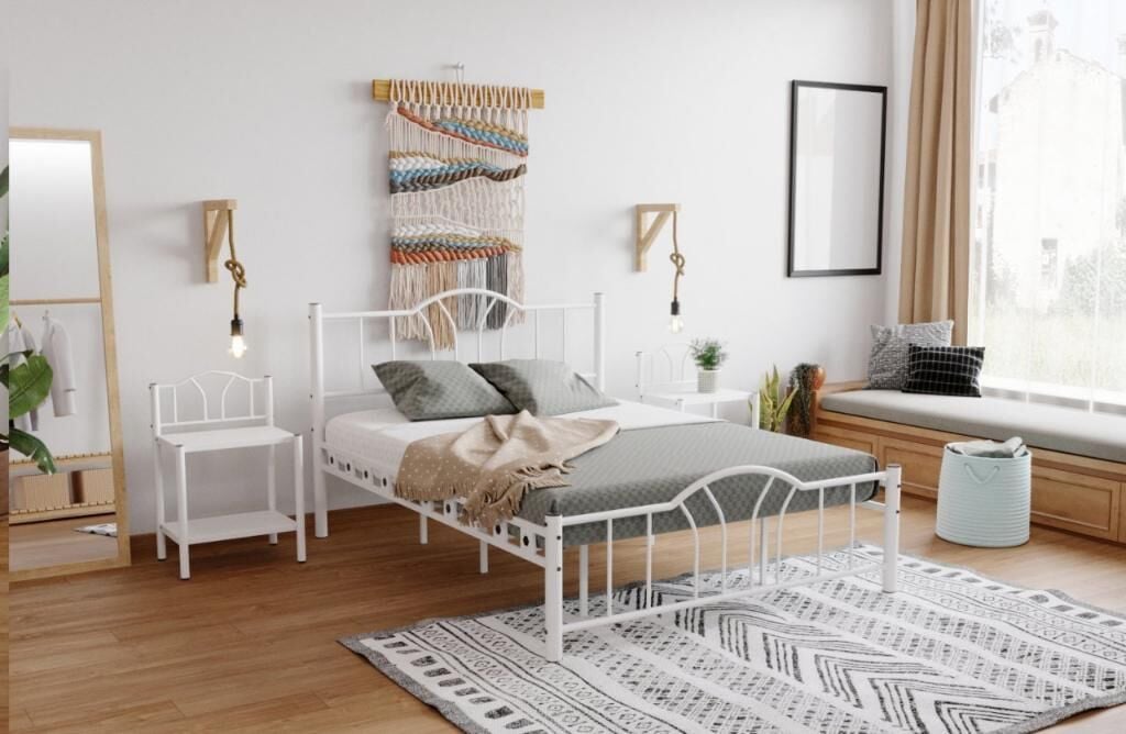 Bella Metal Karyola 140x190 ARM142 Beyaz