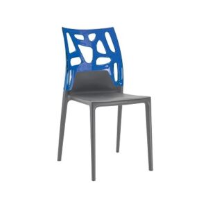 Ego-Rock Mavi Transparan - Antrasit Mutfak Sandalyesi PPT1058