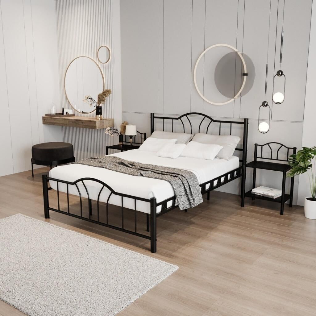 Bella Metal Karyola 90x190 ARM138 Siyah