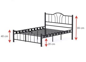 Bella Metal Karyola 90x190 ARM138 Siyah