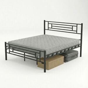 Agora Çift Kişilik Metal Karyola 160x200 Siyah