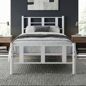 Karma Tek Kişilik Metal Karyola 90x200 Beyaz