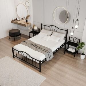 Bella Metal Karyola 140x190 ARM142 Siyah