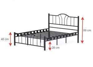 Bella Metal Karyola 140x190 ARM142 Siyah