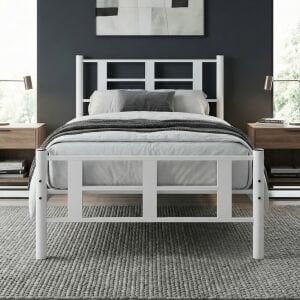 Karma Tek Kişilik Metal Karyola 100x200 Beyaz