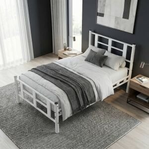 Karma Tek Kişilik Metal Karyola 100x200 Beyaz