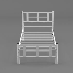 Karma Tek Kişilik Metal Karyola 120x200 Beyaz