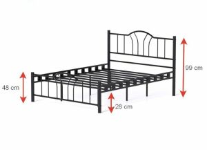 Bella Metal Karyola 150x200 ARM144 Siyah