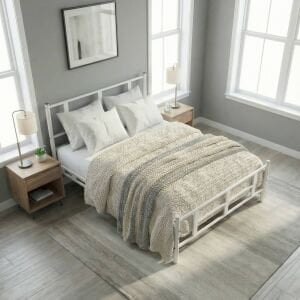 Karma Çift Kişilik Metal Karyola 140x200 Beyaz