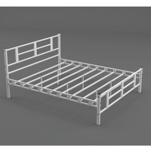 Karma Çift Kişilik Metal Karyola 150x200 Beyaz