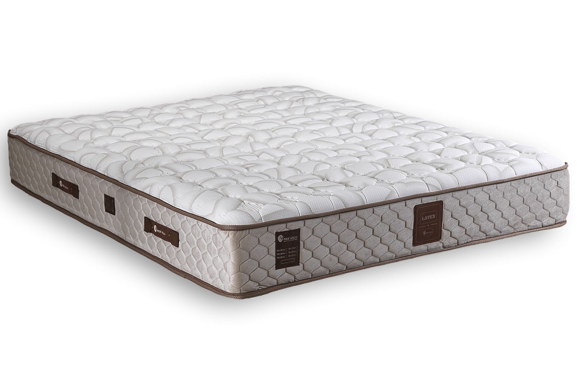 Latex 160x200 Double Mattress, Divan Base & Headboard Set PV1415