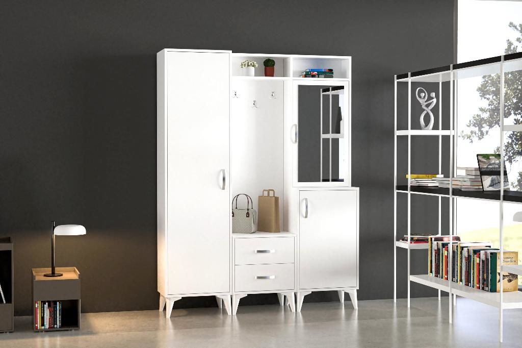 Azra Beyaz Portmanto TN1476