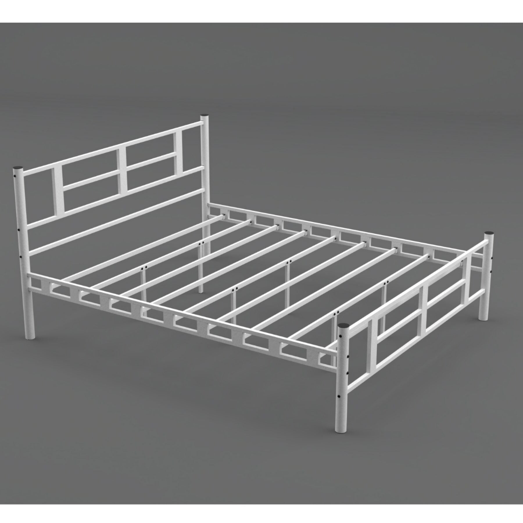 Karma Double Metal Bedstead 160x200 White