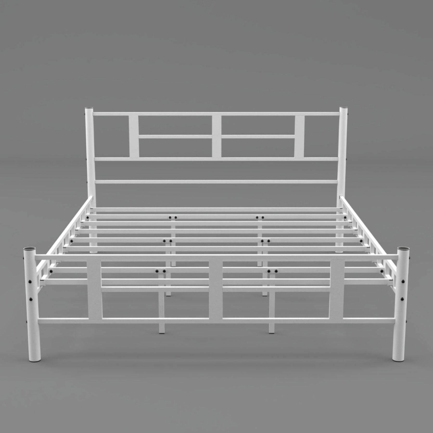 Karma Double Metal Bedstead 160x200 White