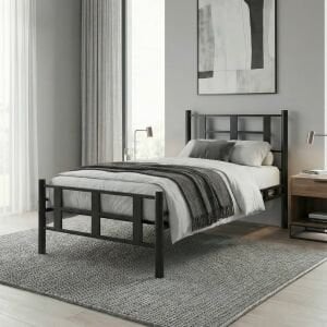 Karma Tek Kişilik Metal Karyola 90x190 Siyah