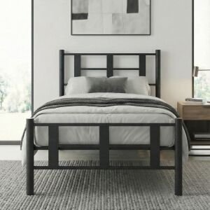 Karma Tek Kişilik Metal Karyola 90x190 Siyah