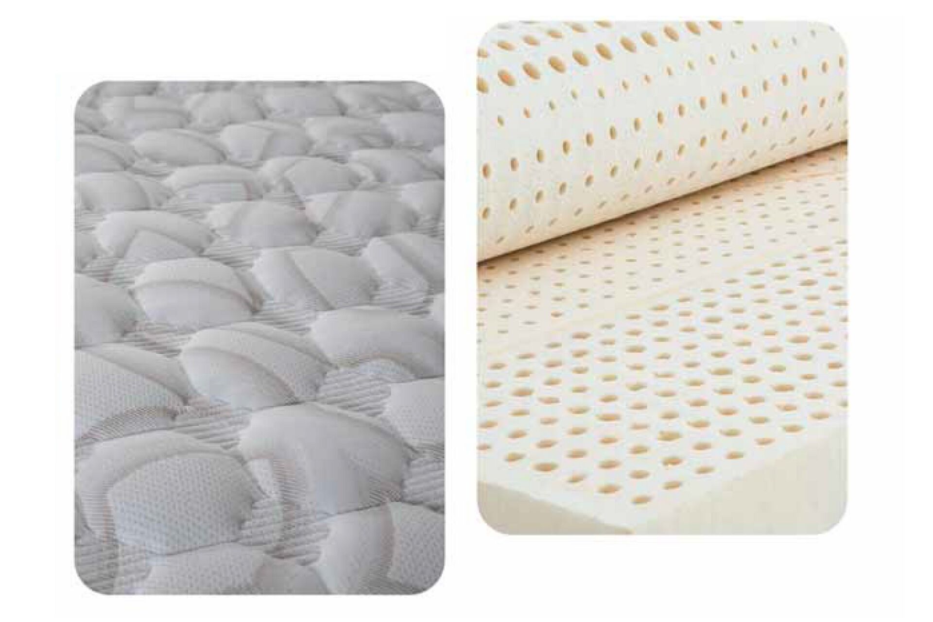 Latex 200x200 Double Mattress, Divan Base & Headboard Set PV1415