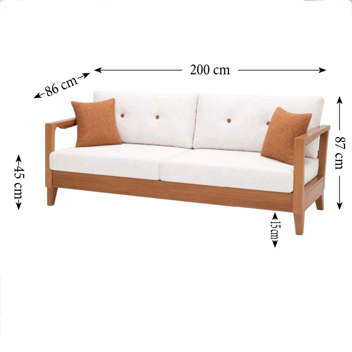 MD Flamingo 2 Scandinavian Sofa MDN112
