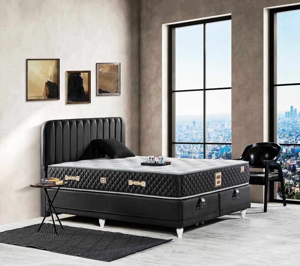 Borjan 100X200 Single Mattress, Divan Base, Headboard Set EY2008