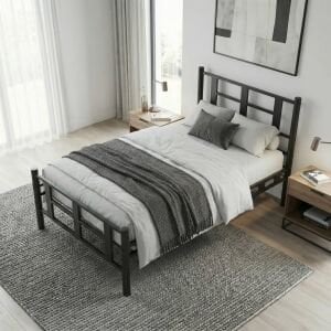 Karma Tek Kişilik Metal Karyola 120x200 Siyah