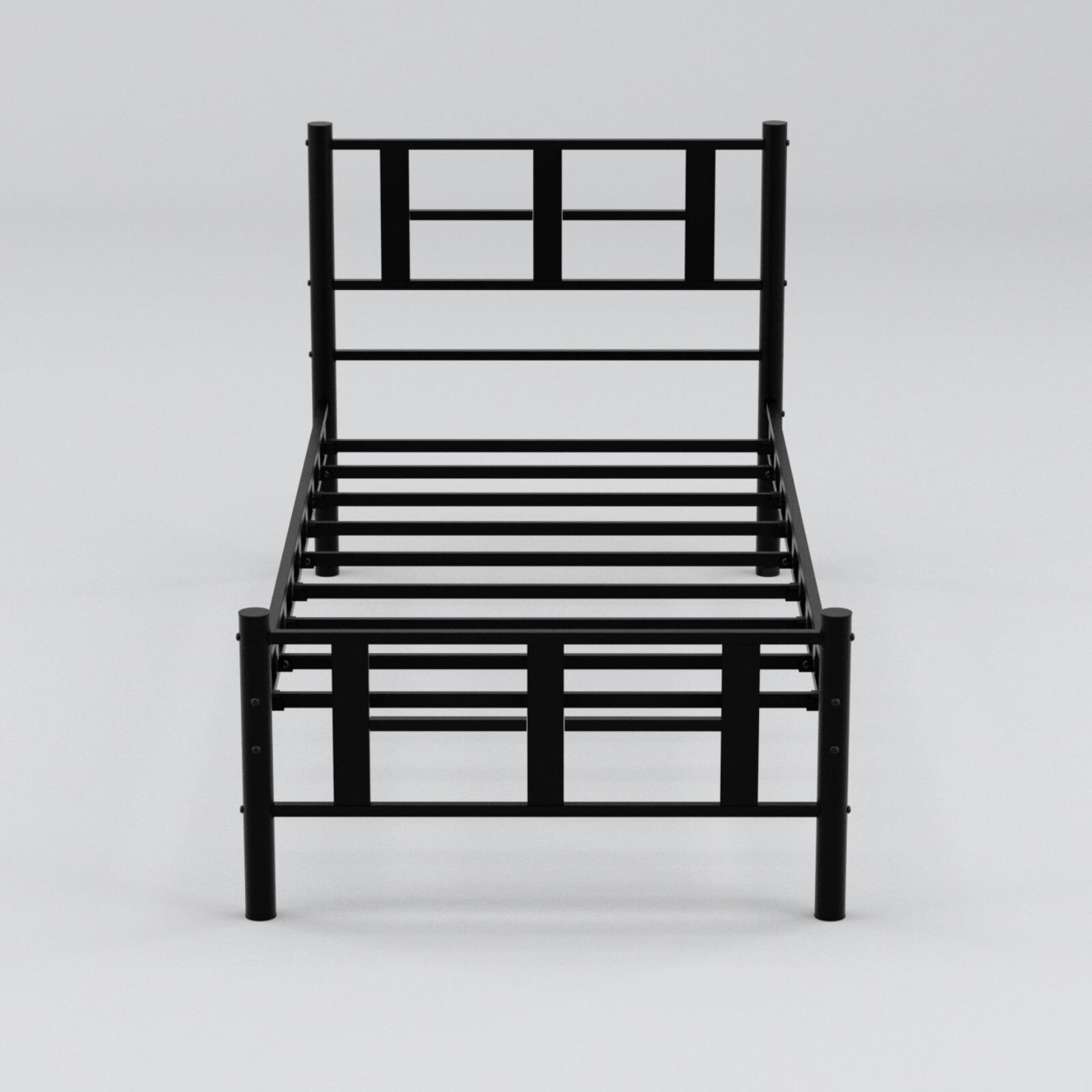 Karma Single Metal Bedstead 120x200 Black