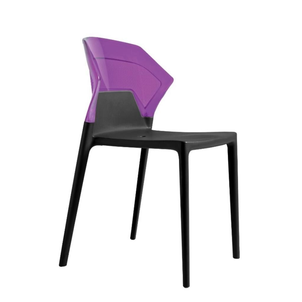 Ego-S Mor Transparan - Antrasit Mutfak Sandalyesi PPT1076