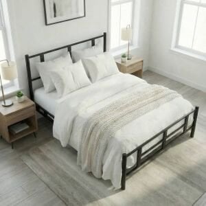 Karma Çift Kişilik Metal Karyola 140x190 Siyah