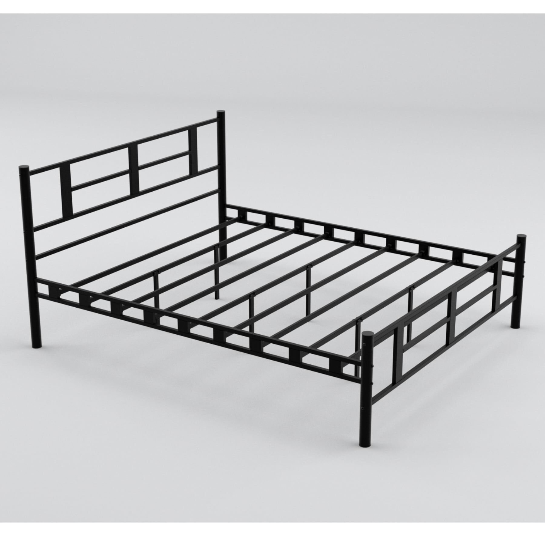 Karma Double Metal Bedstead 140x190 Black