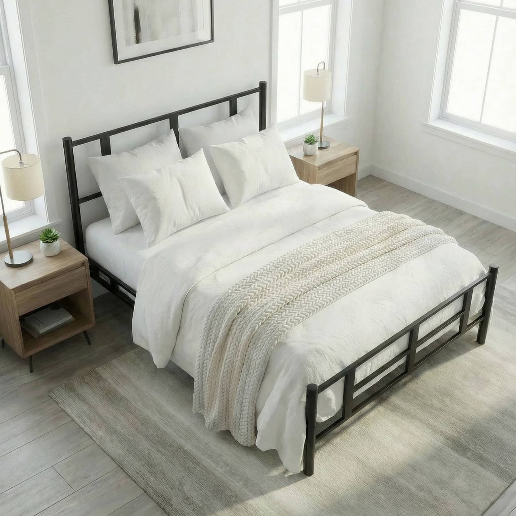 Karma Double Metal Bedstead 160x200 Black