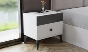 Melisa Beyaz-Siyah Komodin TN0183