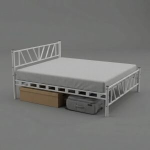 Smyrna Tek Kişilik Metal Karyola 100x200 Beyaz