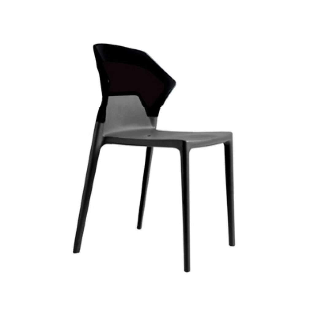 Ego-S Solid Siyah - Antrasit Mutfak Sandalyesi PPT1083